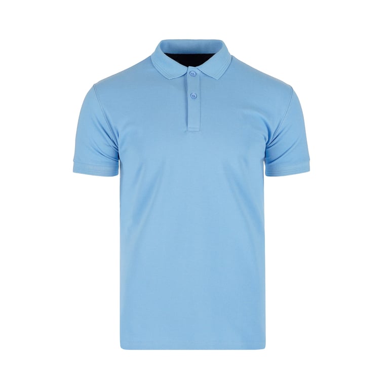 Blue polo shirt for branding mockup